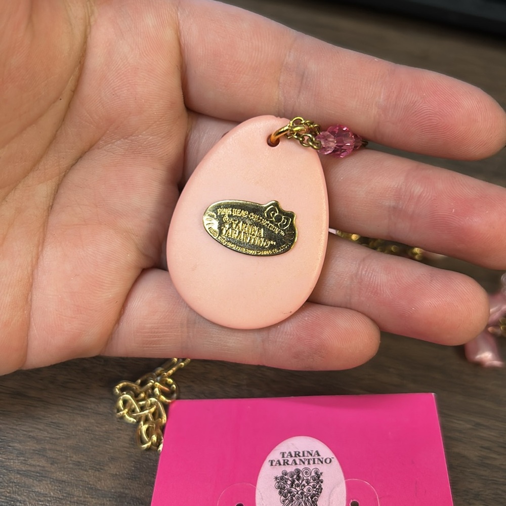 RARE Tarina Tarantino Pink Head Collection Lolita Necklace - Picture 2 of 3